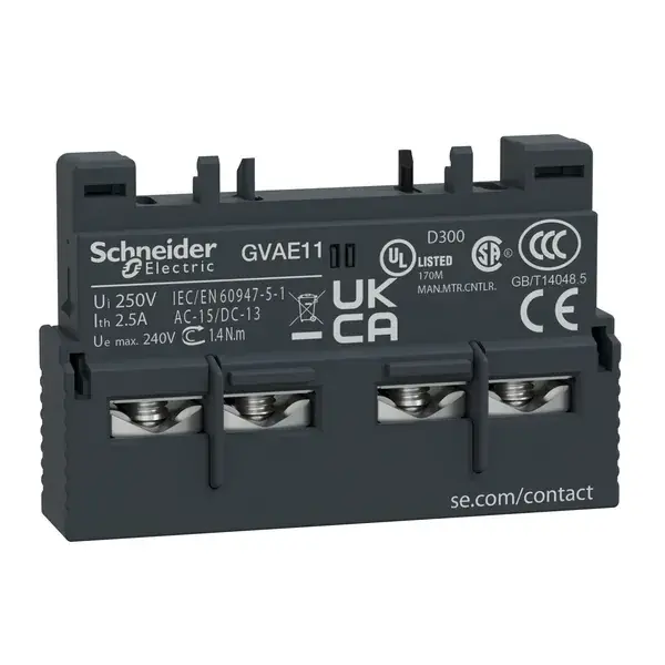 Schneider Electric - GVAE11TQ - plug in aux. ino or nc - 1