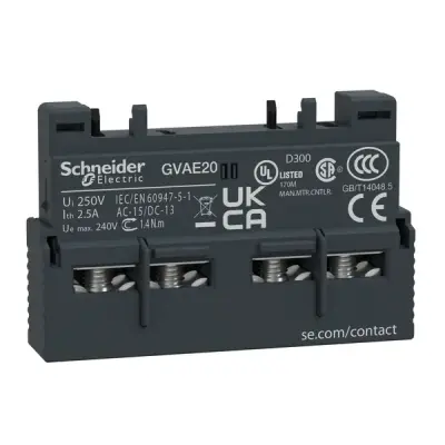 Schneider Electric - GVAE20 - GV2 GV3 AUXILIARY N/O N/O TOP - 1