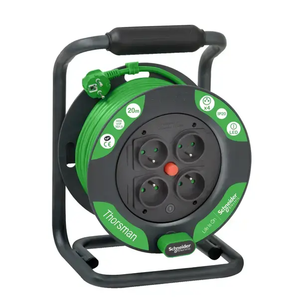 Schneider Electric - IMT33142 - Cable reel 20m HO5VVF 3G1.5 IP20 Contour - 1