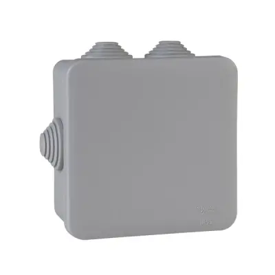 Schneider Electric - IMT35091 - JUNCTION BOX SQUARE 100X100X50 GREY - 1