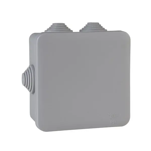 Schneider Electric - IMT35091 - JUNCTION BOX SQUARE 100X100X50 GREY - 1
