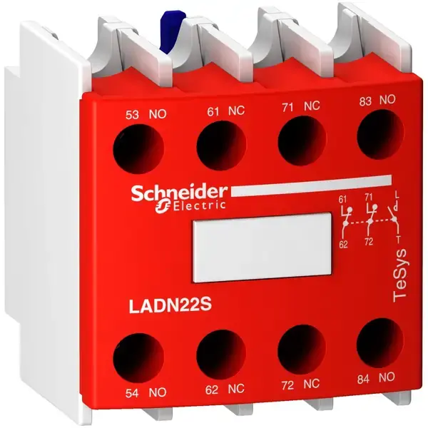 Schneider Electric - LADN22S - AUXILIARY CONTACT BLOCK TESYS D (2NO-2NC - 1
