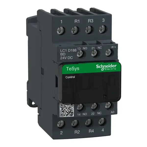 Schneider Electric - LC1D188BD - MAGNETIC CONTACTOR 32A AC1 4P 2NO2NC 24V - 1