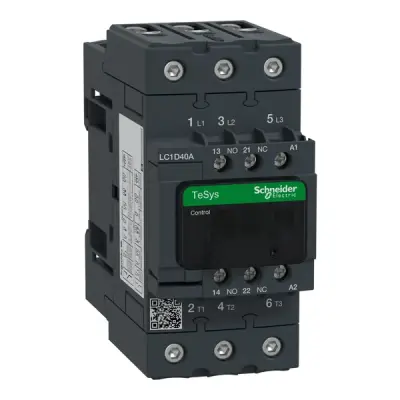 Schneider Electric - LC1D40AB7 - TeSys D contactor 3P AC3 40A 24V AC coil - 1
