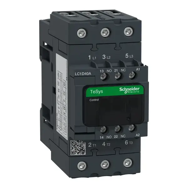 Schneider Electric - LC1D40AE7 - TeSys D contactor 3P AC3 40A 48V AC coil - 1