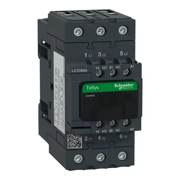 Schneider Electric - LC1D50AB7 - TeSys D contactor 3P AC3 50A 24V AC coil - 1