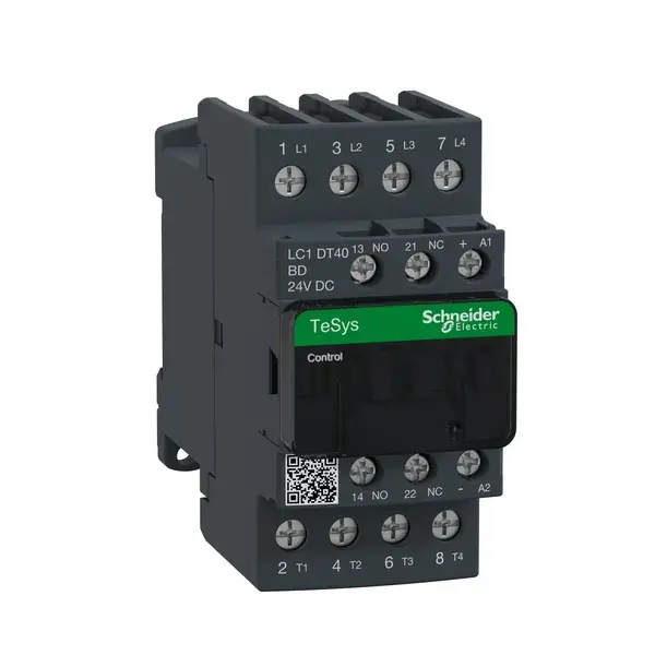 Schneider Electric - LC1DT40BD - TeSys D contactor 4P AC1 40A 24V DC coil - 1