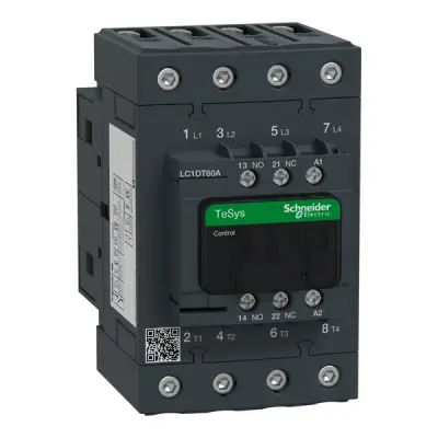 Schneider Electric - LC1DT60AB7 - TeSys D contactor 4P AC1 60A 24V AC coil - 1