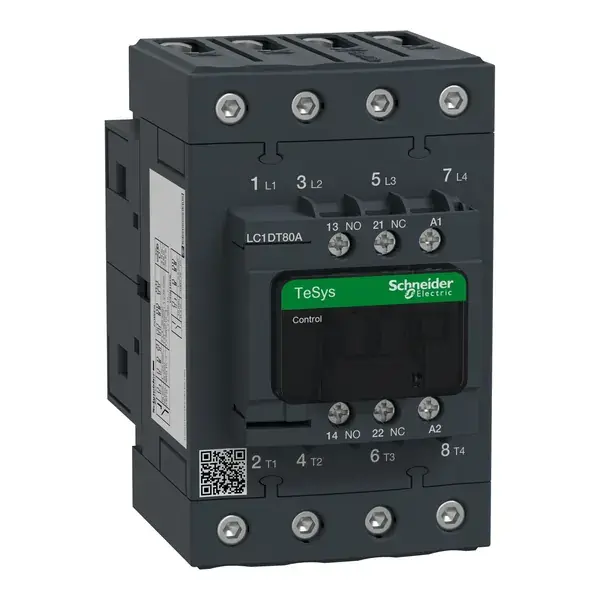 Schneider Electric - LC1DT80AE7 - MAGNETIC CONTACTOR 80A AC1 4P 4NO 48VAC - 1