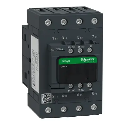 Schneider Electric - LC1DT80AQ7 - TeSys D contactor 4P AC1 80A 380V AC coi - 1