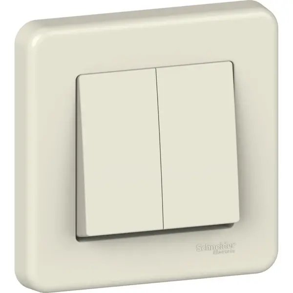 Schneider Electric - LNA0300323 - Leona Double 1-way Switch Cream - 1