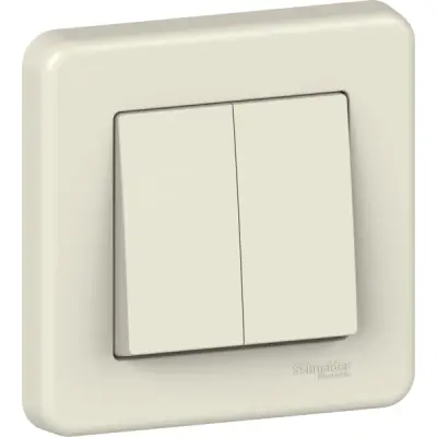 Schneider Electric - LNA0600323 - Leona Double 2-way Switch Cream - 1
