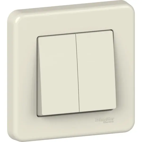 Schneider Electric - LNA0600323 - Leona Double 2-way Switch Cream - 1