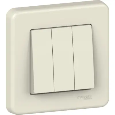 Schneider Electric - LNA2100323 - Leona Triple 1-way Switch Cream - 1