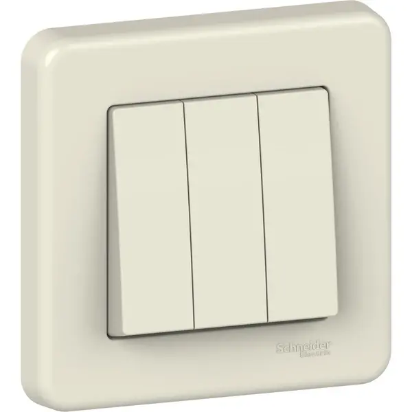 Schneider Electric - LNA2100323 - Leona Triple 1-way Switch Cream - 1