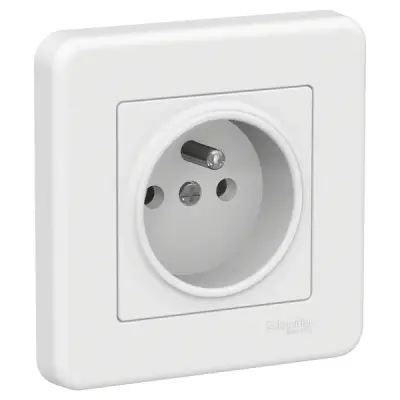 Schneider Electric - LNA2800121 - Leona Pin-earth Socket Outlet White - 1