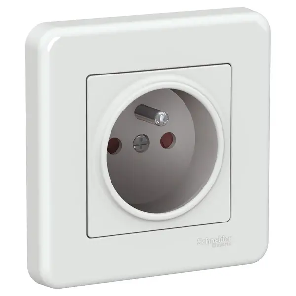 Schneider Electric - LNA2800221 - Leona Pin-earth S.O. w/Shutter White - 1