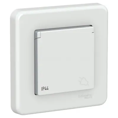 Schneider Electric - LNA2800521 - Leona Pin-e. S.O. IP44 w/ lid w/shtt Wht - 1