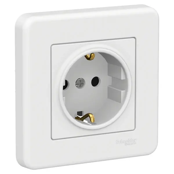 Schneider Electric - LNA2900121 - Leona Side-earth Socket Outlet White - 1