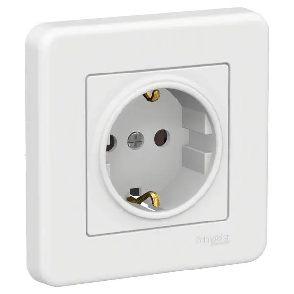 Schneider Electric - LNA2900221 - Leona Side-earth S.O. w/Shutter White - 1