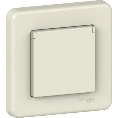 Schneider Electric - LNA3100223 - Leona Side-earth S.O. w/Shtr&Lid Crm - 1