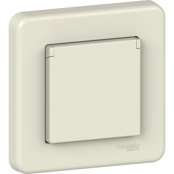 Schneider Electric - LNA3100223 - Leona Side-earth S.O. w/Shtr&Lid Crm - 1