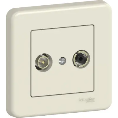 Schneider Electric - LNA3300123 - Leona TV/R Skt Intermdt 7dB Socket Cream - 1