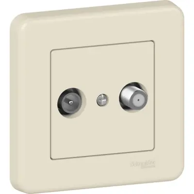 Schneider Electric - LNA3400123 - Leona TV/SAT Ending 1dB Socket Cream - 1
