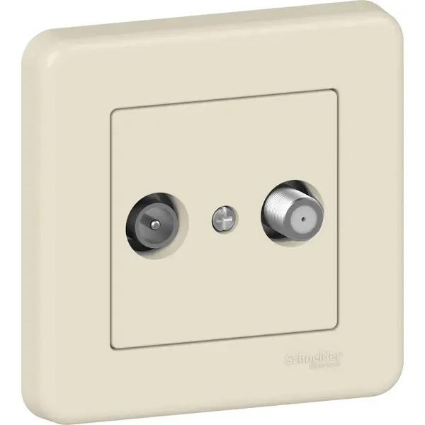 Schneider Electric - LNA3400123 - Leona TV/SAT Ending 1dB Socket Cream - 1