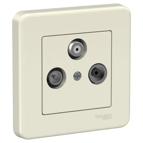 Schneider Electric - LNA3500123 - Leona TV/R/SAT Ending 1.5dB Socket Cream - 1