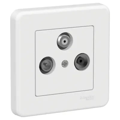 Schneider Electric - LNA3500221 - Leona TV/R/SAT Intermediate 5dB Sckt Wht - 1