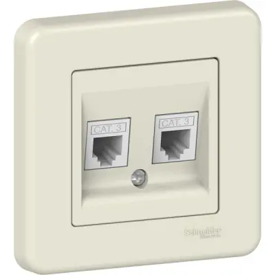 Schneider Electric - LNA4200123 - Leona Double RJ11 4 Contacts Cream - 1