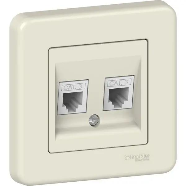 Schneider Electric - LNA4200123 - Leona Double RJ11 4 Contacts Cream - 1
