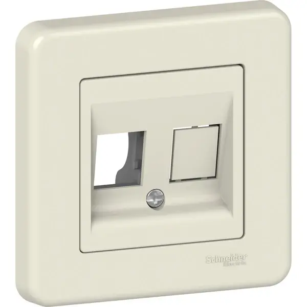 Schneider Electric - LNA4401123 - Leona Double Data Socket Cover Cream - 1