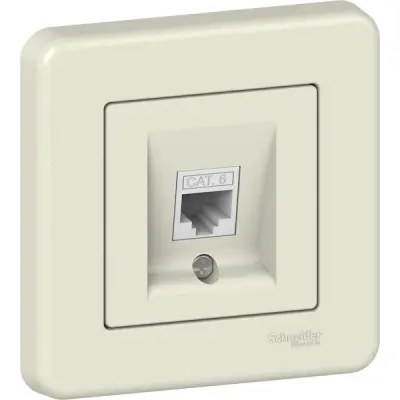 Schneider Electric - LNA4700123 - Leona RJ45 Data Socket Cat6 UTP Cream - 1