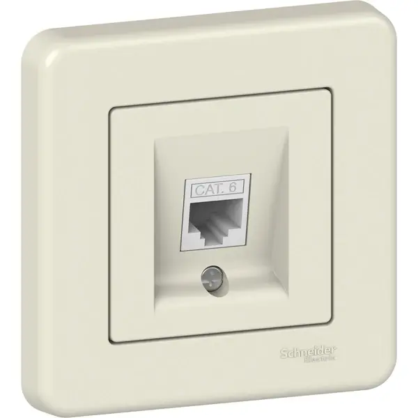 Schneider Electric - LNA4700123 - Leona RJ45 Data Socket Cat6 UTP Cream - 1