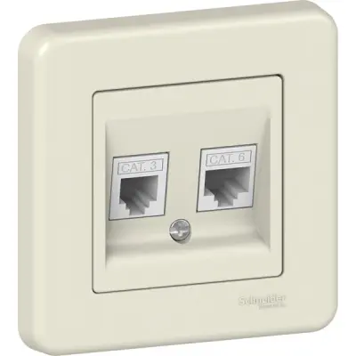 Schneider Electric - LNA4900123 - Leona RJ45 Cat5e + RJ11 4 Cntct Data Crm - 1