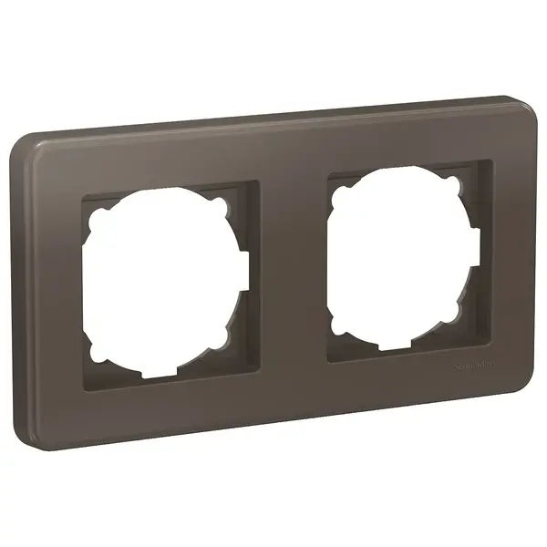Schneider Electric - LNA5800225 - Leona 2-gang Horizontal Frame Anthracite - 1