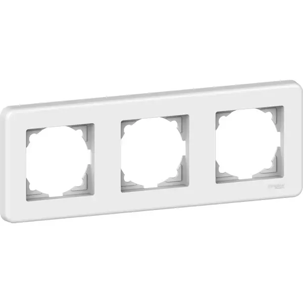 Schneider Electric - LNA5800321 - Leona 3-gang Horizontal Frame White - 1