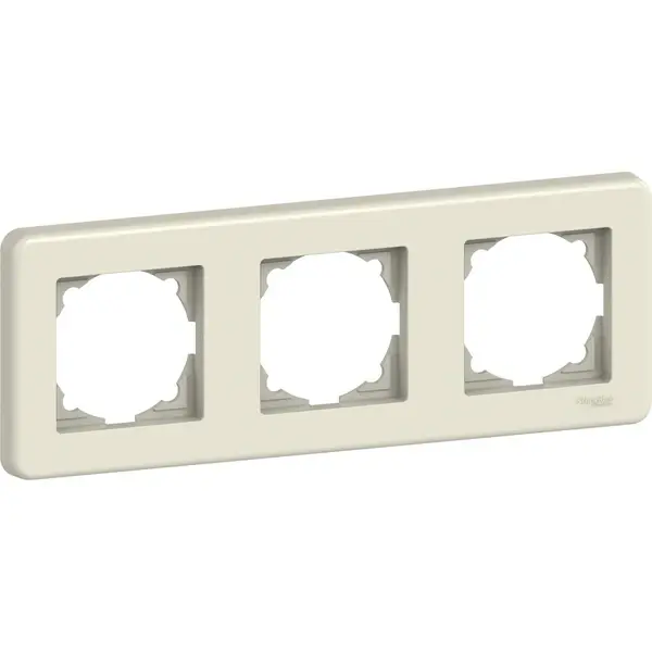 Schneider Electric - LNA5800323 - Leona 3-gang Horizontal Frame Cream - 1