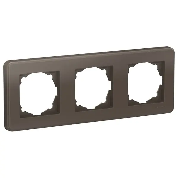 Schneider Electric - LNA5800325 - Leona 3-gang Horizontal Frame Anthracite - 1