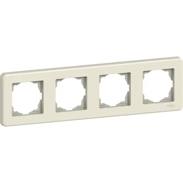 Schneider Electric - LNA5800423 - Leona 4-gang Horizontal Frame Cream - 1
