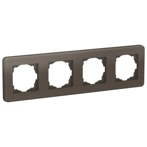 Schneider Electric - LNA5800425 - Leona 4-gang Horizontal Frame Anthracite - 1