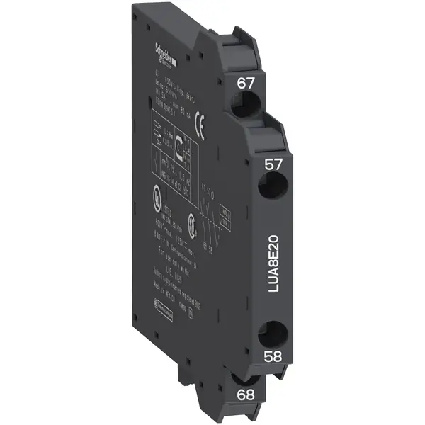 Schneider Electric - LUA8E20 - side mt contact block 2 n - 1