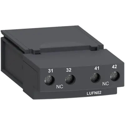 Schneider Electric - LUFN02 - TeSys U Aux contact module 2NC - 1