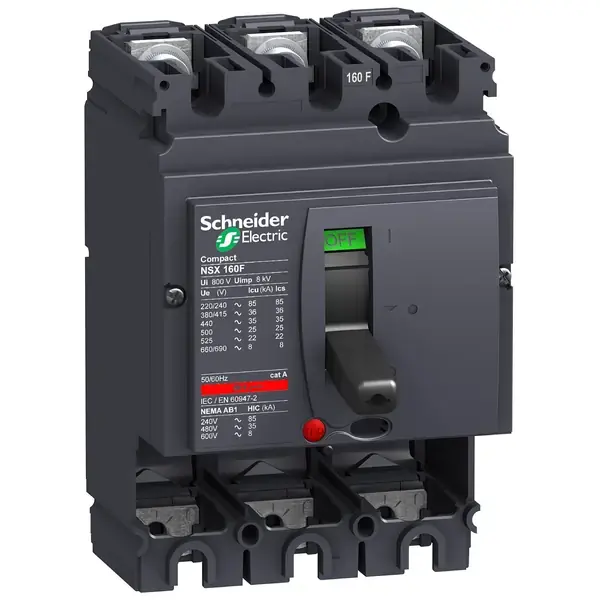Schneider Electric - LV430400 - 2P(3P) NSX160F WITHOUT TRIP UNIT COMPAC - 1