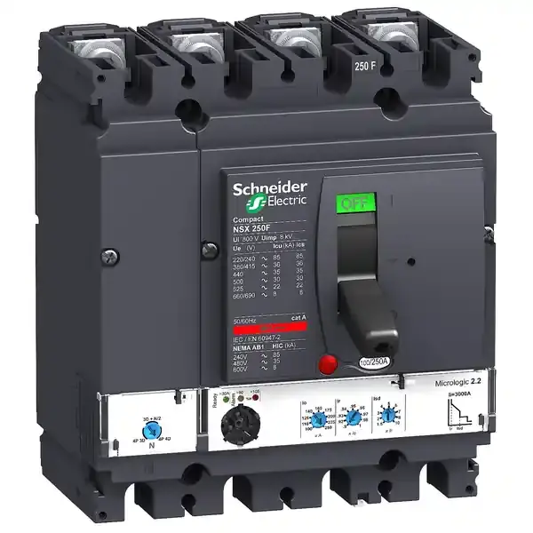 Schneider Electric - LV431780 - 4P4D MICROLOGIC 2.2 250A NSX250F - 1