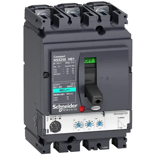Schneider Electric - LV433542 - NSX250HB1 CIRCUIT BREAKER 2.2 160A 3P - 1