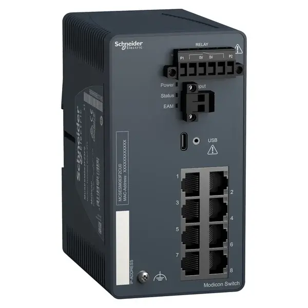 Schneider Electric - MCSESM083F23F0 - Modicon Managed Switch 8TX - 1