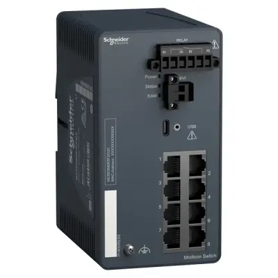 Schneider Electric - MCSESM083F23F0 - Modicon Managed Switch 8TX - 1